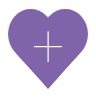 Heart with plus icon